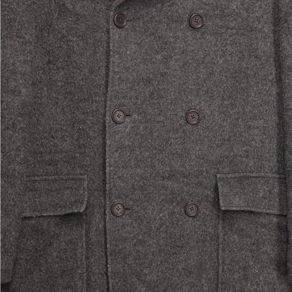Armani Exchange Wool Blend Jacket Coat A/X Men's Large Dark Gray Designer Preppy - Picture 5 of 12